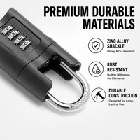 Cadenas robuste en alliage de zinc à combinaison, cadenas haute résistance pour boîte à outils, conteneur, rangement extérieur, casier – Importation en gros