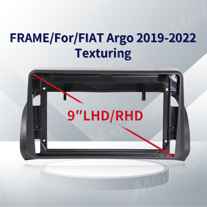 Meihua Marco Fascial texturizado de 9 pulgadas para salpicadero, MARCO DE REPRODUCTOR DE DVD para coche Android apto para <span class=keywords><strong>FIAT</strong></span> <span class=keywords><strong>Argo</strong></span> 2019-2022 con Cable - Product Image 2