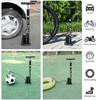 BAIMEI BIKING 160Psi Fahrrad-Ballpumpe Aufblasgerät Fahrrad-Standpumpe mit Manometer für Presta- und Schrader-Fahrradventile