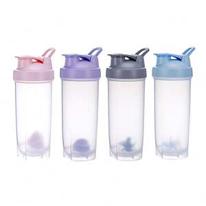 Bouteille shaker sport esthétique multicolore anti-fuite en gros, sans BPA, portable, pour protéines et milkshakes, avec mélangeur - Product Image 5