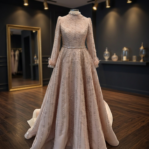 High Quality Vintage Satin Formal Evening Party Maxi <b>Dress</b> Floral Print Crystal Lace Eco-Friendly Breathable Anti-Wrinkle - Product Image 3