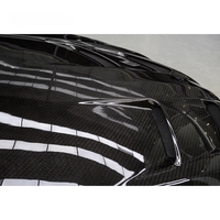 Cubierta de Motor de Fibra de Carbono Negro Brillante Compatible con Lamborghini Urus M, Parachoques Delantero