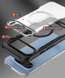 For <strong>Google</strong> Pixel 9 Pro XL 8A 9A Carbon <strong>Fiber</strong> Pattern Matte PC TPU Shockproof Magnetic Wireless Charging Phone Case - Product Image 2