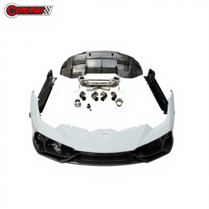 For Lamborghini Huracan LP580 LP610 LP640 Body Kit EVO Style Half Carbon Fiber Front Rear Bumper Side Skirts Car Ducktail <b>Wing</b> - Product Image 1