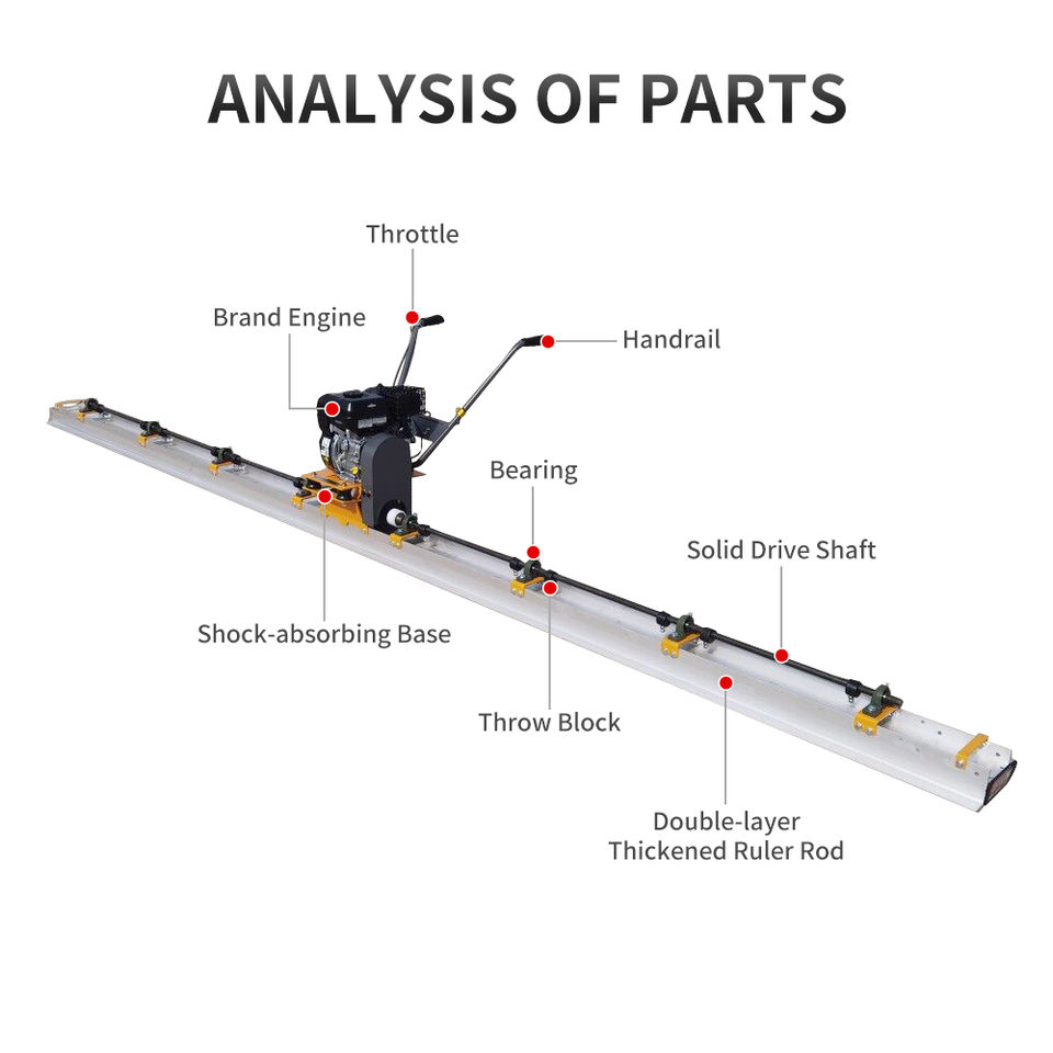 4-6 m Large Vibrating Ruler Concrete Super Vibrating Ruler Concrete ...