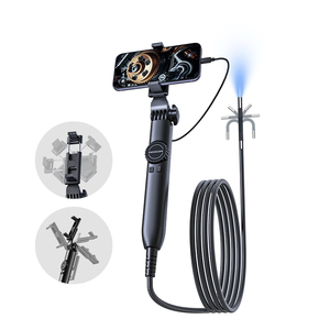 Endoscope Camera with Light <b>HD</b> Waterproof Flexible 6.4MM Automotive Snake Inspection Camera Compatible Android iOS - Product Image 1
