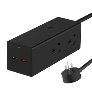 LEISHEN AU Enchufes y enchufes estándar 2type-C Salida eléctrica AU Regletas de alimentación 10A/110V-250V enchufe adaptar cable de extensión personalizado