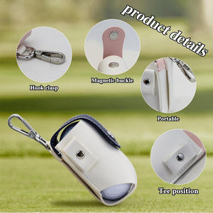 กระเป๋าใส่ลูกกอล์ฟหนังแบบใหม่ กระเป๋าเก็บของขนาดเล็กแบบพกพา ที่ใส่ลูกกอล์ฟแบบคาดเอวพร้อมที่ใส่ที  กระเป๋าคาดเข็มขัดพร้อมคลิป - Product Image 5