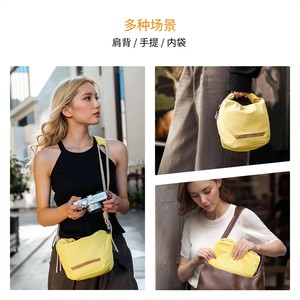 Cloud Roll Camera Bag Nylon Crossbody Bag For DSLR SLR Mirrorless Camera Travel Storage Accessories Solid Color Handbag - Product Image 3