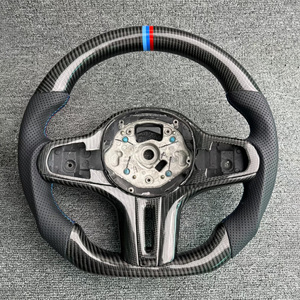 Volante Riscaldato Serie G in Pelle e Fibra di Carbonio con Fondo Piatto per <span class=keywords><strong>BMW</strong></span> X3 G01 G12 G20 330i 540i G30 M550i G80 M3 G82 M4 X5 G05 - Product Image 4