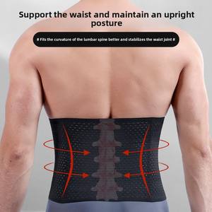 Ceinture de sport de fitness absorbant la transpiration et respirante, fermeture abdominale, soutien lombaire pour <span class=keywords><strong>homme</strong></span>, basketball, squat, musculation - Product Image 4