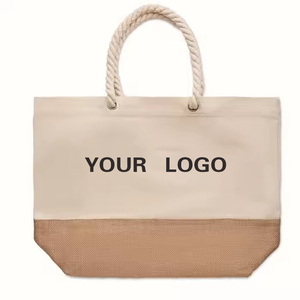Borsa da Spiaggia Personalizzata in Lino e Tela con Manici in Corda, Ecologica, per Regali e Shopping - Product Image 6