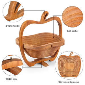Cesta <span class=keywords><strong>de</strong></span> Almacenamiento <span class=keywords><strong>de</strong></span> Frutas y Verduras <span class=keywords><strong>de</strong></span> Bambú Plegable Tipo Estante para <span class=keywords><strong>Cocina</strong></span>, Segura para Alimentos, Venta al por Mayor - Product Image 3