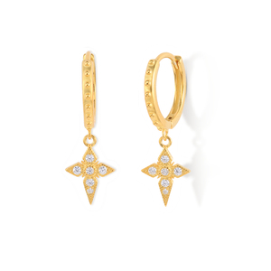 ROXI S925 Pendientes de Plata de Ley con Circonitas en Forma de Cruz, Estilo Europeo y Americano, Novedad - Product Image 1