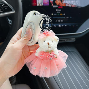 Peluche forma di orso bambole borsa ciondoli coppia ciondoli portachiavi peluche materiale zaino ciondolo regalo per ragazze - Product Image 2