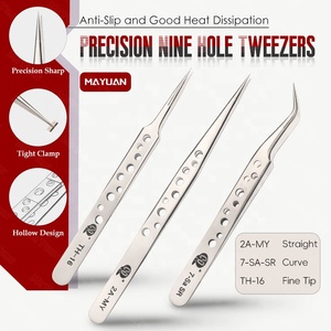 Pince à épiler de précision pour réparation de téléphone portable incurvée droite en acier inoxydable Mayuan - Product Image 2