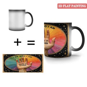 Mug magique Heat Reveal, noir givré, 11 oz, en céramique, avec design changeant de couleur, pour cadeau de la Saint-Valentin - Product Image 4