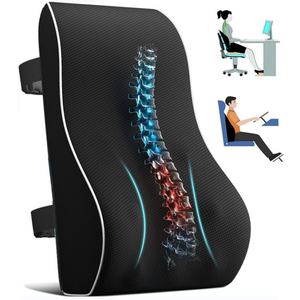Almohada de Soporte Lumbar Ajustable de Espuma Viscoelástica, Cojín Ergonómico Ortopédico para Respaldo, para Asiento de Auto o Silla Reclinable - Product Image 1
