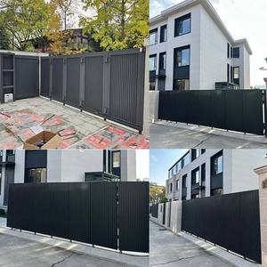 Puerta Corredera Eléctrica <span class=keywords><strong>de</strong></span> Aleación <span class=keywords><strong>de</strong></span> Aluminio, Puertas Correderas Curvas para Patio <span class=keywords><strong>de</strong></span> Villa, Garaje, Puerta Giratoria, Puerta <span class=keywords><strong>de</strong></span> Entrada en Forma <span class=keywords><strong>de</strong></span> L - Product Image 2