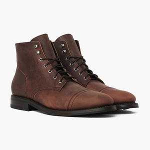 Nouvelles bottes de <span class=keywords><strong>moto</strong></span> montantes rétro de style américain pour hommes, en PU artificiel, idéales pour le commerce transfrontalier. - Product Image 5