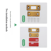 Cierres Magnéticos Ultrafinos de Acero Inoxidable Modernos para Gabinetes y Cajones, Adhesivo de Doble Cara para Bricolaje, para Cocina, Sala de Estar y Almacén
