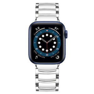 Bracelet de montre Trendybay Bracelet en acier inoxydable à maillons en céramique pour <span class=keywords><strong>Apple</strong></span> I <span class=keywords><strong>Watch</strong></span> Band Series 7 6 <span class=keywords><strong>5</strong></span> Bracelet - Product Image 5