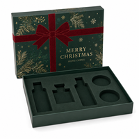 Boîte cadeau rigide personnalisée pour Noël, en carton gris argenté, emballage cosmétique écologique pour crème visage, avec insert en EVA et flocage ponctuel
