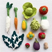 Nepalese Handgemaakte Wolvilt Keukenvoedsel Speelgoed Gesimuleerde Groente Fruit Boerderij Ornamenten Voor Vroege Educatie Fotografie Spelen