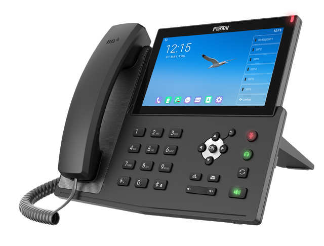 Fanvil X7A Android IP Phone 7-Inch Capacitive Touchscreen with Built-In Wi-Fi 20 SIP Lines IP Phone