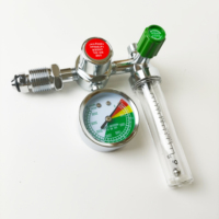 Portable OEM hôpital médical haute pression jauge bouteille de gaz respiration oxygène débitmètre régulateur avec bouteille d'humidificateur