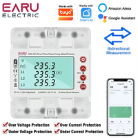3 Phase 380V 100A Tuya WiFi Smart Bi-directionnel Énergie Puissance kWh Compteur Sur Sous Tension Protecteur Relais Commutateur Limite De Courant