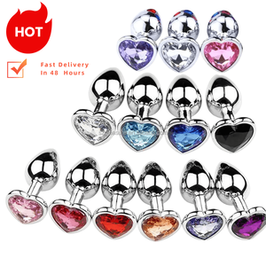 Фабричная Анальная игрушка металлическая плюс анальная мастурбация имитация в форме сердца из алюминиевого сплава Анальная пробка сердце пробка - Product Image 2