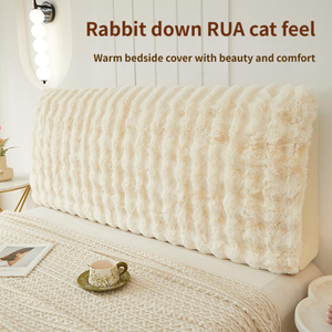 Cover protettiva per testiera del <span class=keywords><strong>letto</strong></span> in stile semplice stile 2025 con rivestimento protettivo <span class=keywords><strong>universale</strong></span> in peluche - Product Image 1