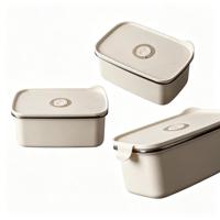 Boîte à lunch bento en acier inoxydable 304 au design original, ensemble de boîtes à lunch pour enfants, micro-ondable, chauffable, compartiment anti-fuite, logo personnalisable
