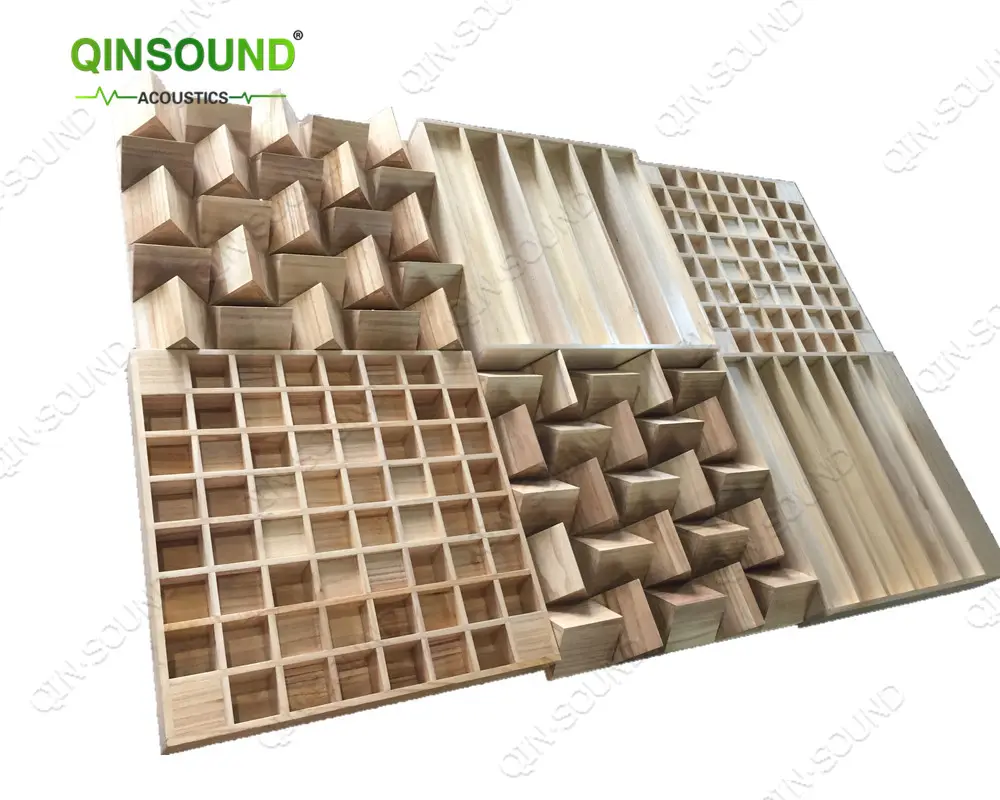 Qinsound студия/музыка/Комната записи 2D/3D QRD звуковой диффузор акустический диффузор/3d панель деревянный акустический диффузор
