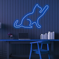 Gepersonaliseerde Geschenken Kat Neon Sign Custom Kleur Muur Decor Voor Thuis