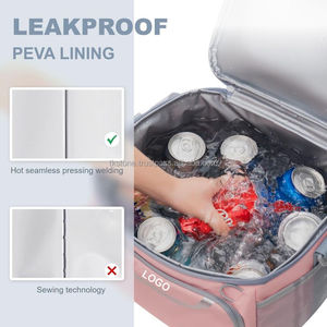 กระเป๋าเก็บความเย็นสองชั้น24กระป๋องผ้าอ๊อกซ์ฟอร์ดกันน้ำมีซิปกันความร้อนสำหรับกีฬาชายหาดอาหารไวน์ - Product Image 4
