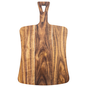 Tabla de cortar de madera de acacia simple y moderna, tabla <span class=keywords><strong>para</strong></span> servir bistec, suministro de fábrica, patrón cuadrado - Product Image 5