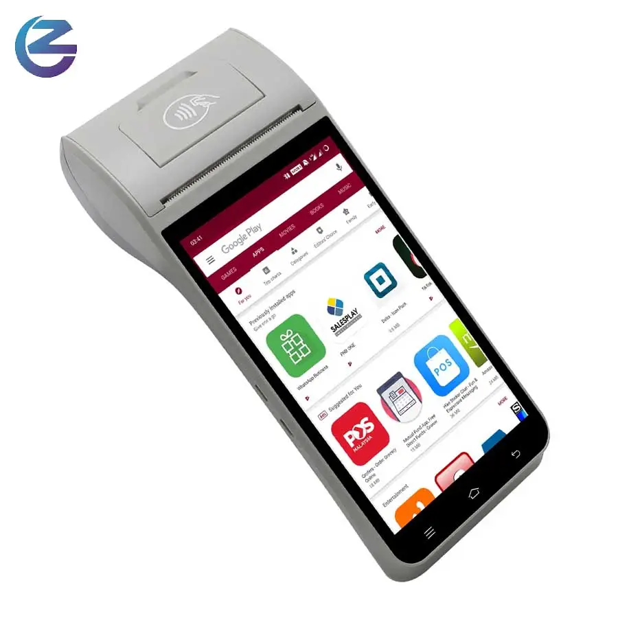 Free SDK Android 11 mobile pos terminal / betting/top up/bus ticketing machine Z91 with 58mm thermal printer