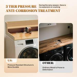 Vassoio Portaoggetti in Legno Personalizzato per Lavatrice <span class=keywords><strong>con</strong></span> Ripiano Singolo Multiuso - Product Image 6