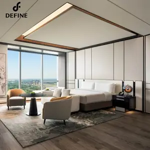 Set Kamar Tidur Desain Modern Sederhana untuk Furnitur Hotel dan Apartemen Kualitas Terbaik Buatan Khusus