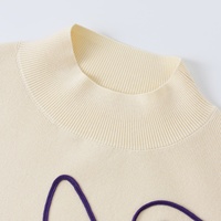 Fabricantes de ropa de diseñador de alta calidad personalizado al por mayor adornado bordado nombre suéter mujeres