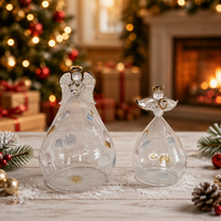 Nouvel arrivage d'ornements de Noël Ange en verre soufflé à la main Cadeau de Noël Décoration de la maison Arbre de Noël Ornement suspendu