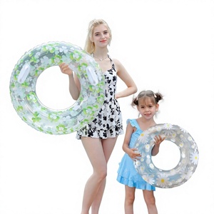 Flotador Inflable Transparente con Diseño de Estrellas, Anillo de Natación Redondo de PVC para Adultos y Niños, Diseño para Disfrutar la Vida - Product Image 2