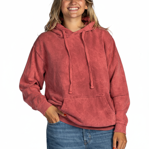 Sudadera con Capucha de Invierno para Mujer, Tejida, de Alta Calidad, con Lavado Ácido, Antiarrugas, Transpirable, Ligera, con Logotipo Frontal - Product Image 1