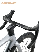 Vélo de route aérodynamique 700C MCELO V2 entièrement en carbone, SHIMANO 105 R7120 2*12 vitesses, freins à disque hydrauliques, axe traversant, pédale de course standard