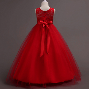 Vestido de Princesa de Encaje para Adolescentes, Venta al Por Mayor de Fábrica, Personalizado, Sin Mangas, Largo y Abullonado, para Niñas de Edad Media y Mayores - Product Image 2