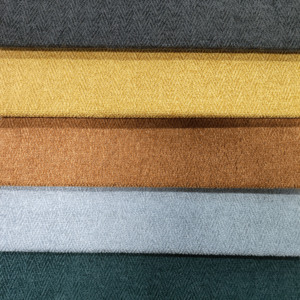 High Quality Weave Woven Herringbone 100% Polyester <strong>Linen</strong> Like Furniture Chenille Sofa Fabric Curtain Fabric - Product Image 3