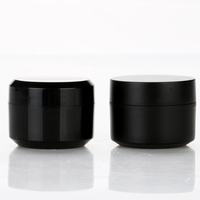 Pot cosmétique vide en PP à double paroi pour vernis gel, colle à ongles, crème, noir, 5g, 10g, 15g, 30g, 50g