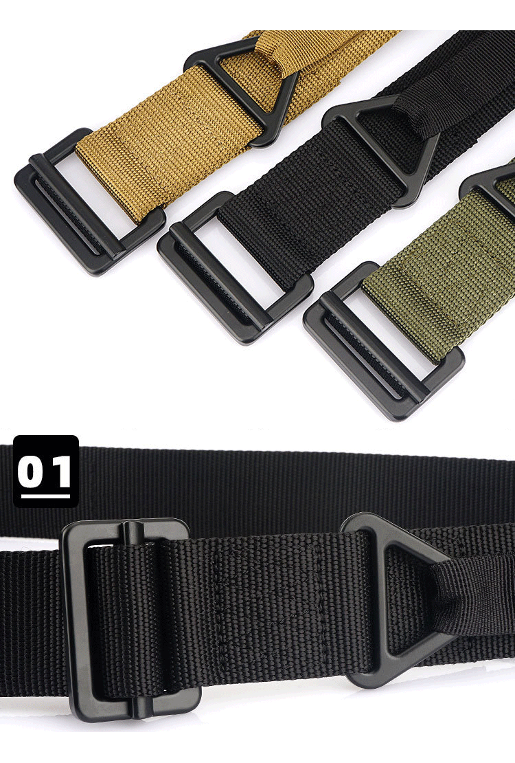 43mm Metal Slide Buckle with D Ring Nylon Webbing Belt